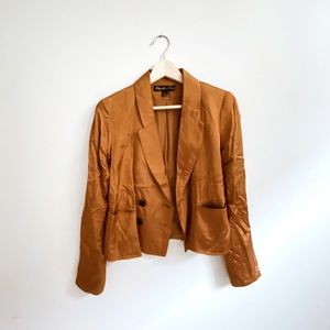 ELIZABETH & JAMES GOLD CROP BLAZER - SIZE 2